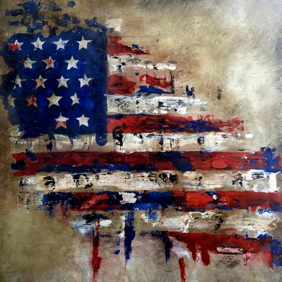 A Painting of the American Flag