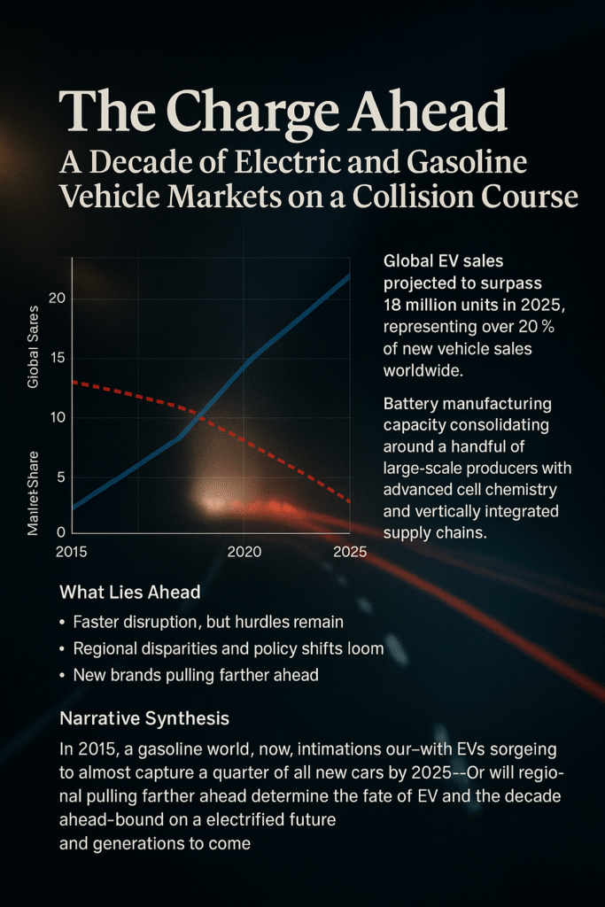 The Charge Ahead: A Decade of Electric and Gasoline Vehicle Markets on a Collision Course