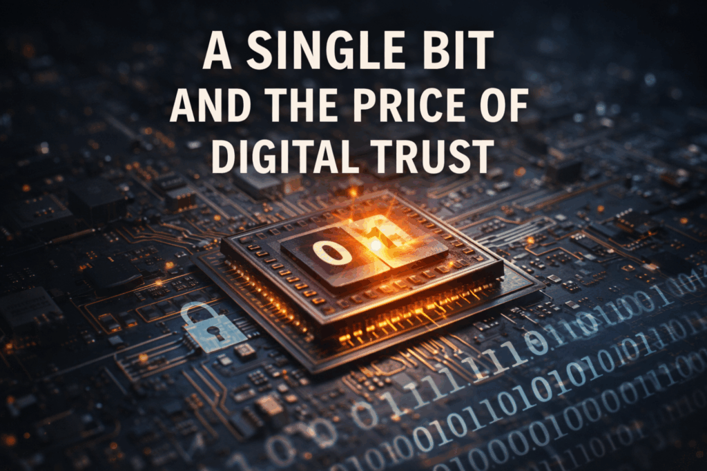 FREEFALL: A single bit and the price of digital trust