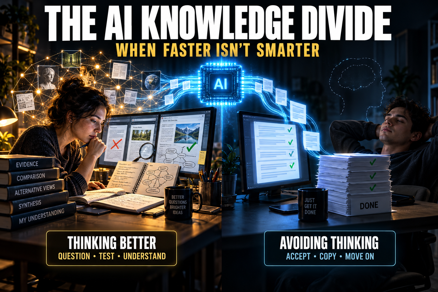 The AI Knowledge Divide: When Faster Isn't Smarter