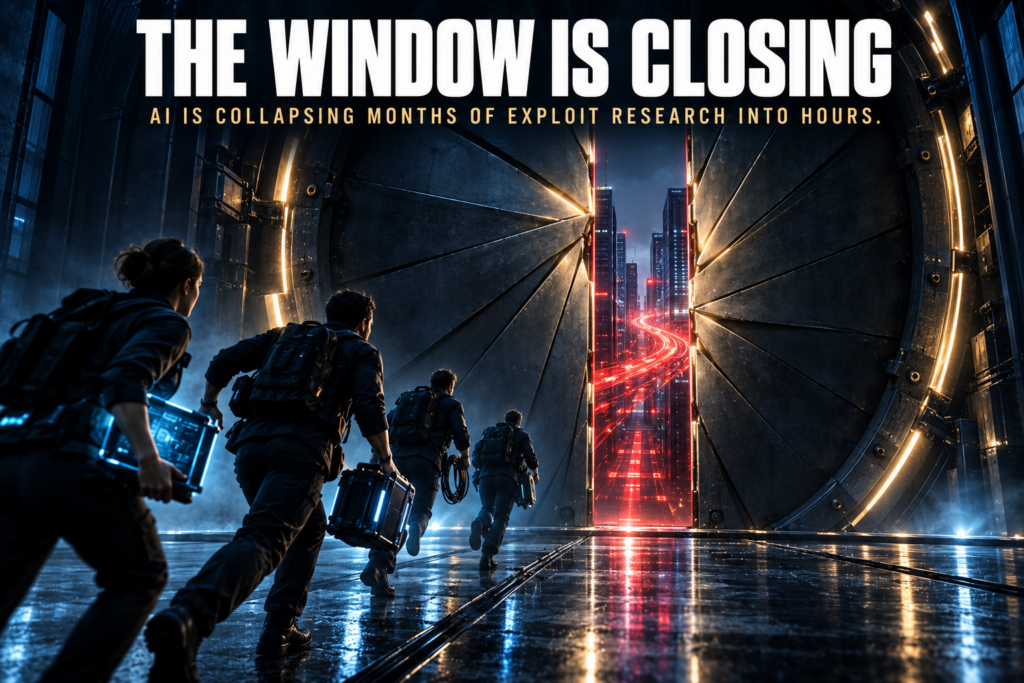THE WINDOW IS CLOSING. AI IS COLLAPSING MONTHS OF EXPLAIT RESEARCH INTO HOURS.